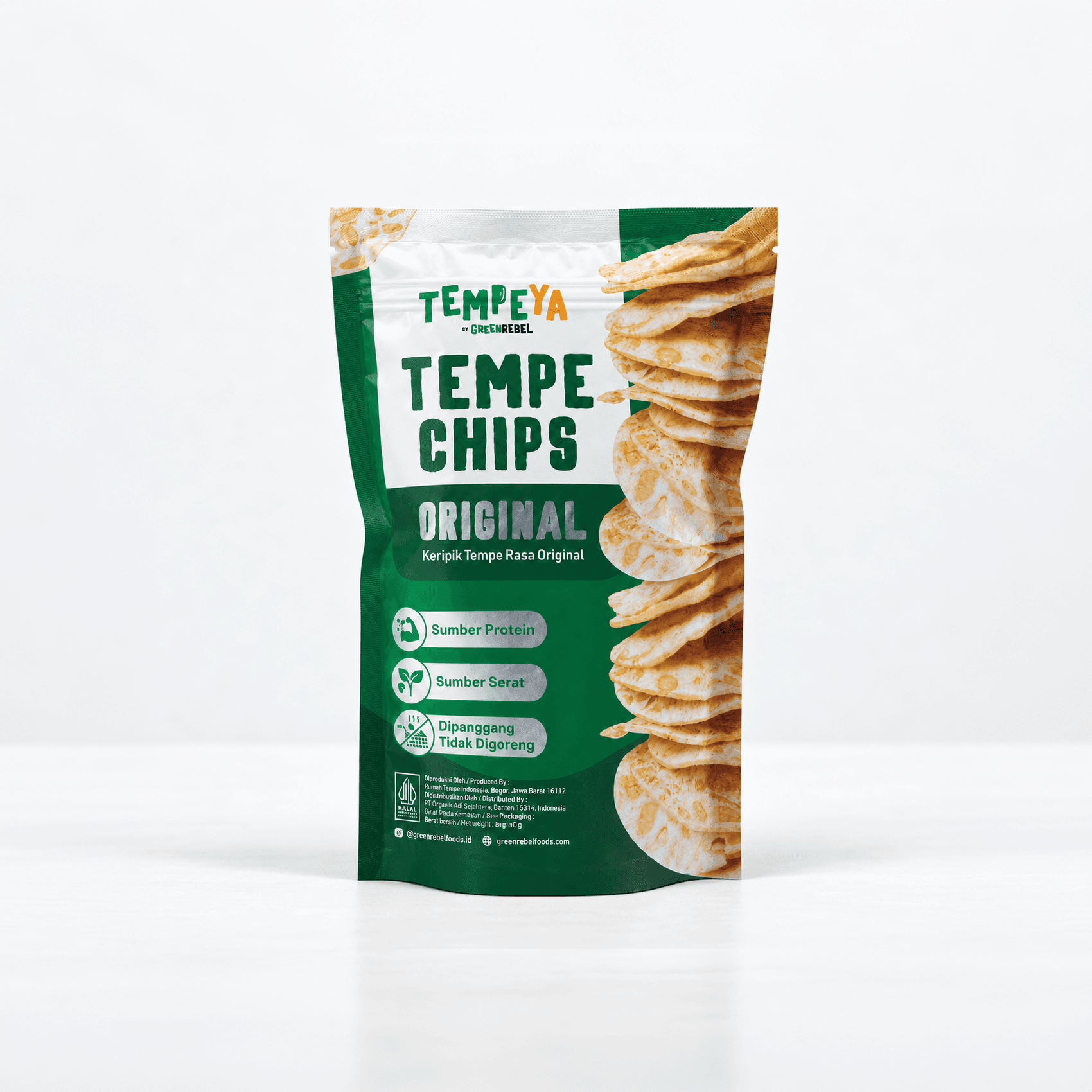 Tempeya Tempe Chips, Original, front of pack